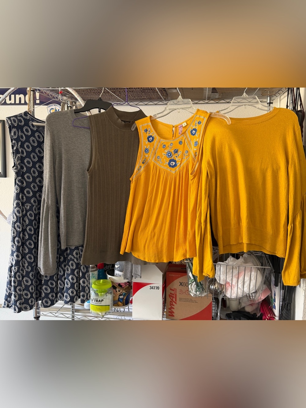Clearance bundle! 5 items 2 sweaters 2 tops 1 dress Maeve Leigh br yellow blue